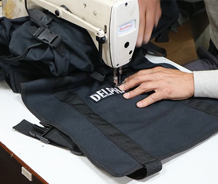 가방 제작 공장 생산라인 산업용 케이스 현대가방